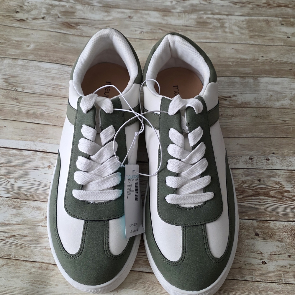 Maurices Green and White Athletic Shoes